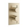 Crosswater MPRO 2 Outlet 2 Handle Thermostatic Shower Valve Brushed Brass
