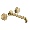 Just Taps Evo 3 hole wall mounted basin mixer Brushed Brass