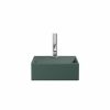Crosswater Beck Cloakroom Basin Inc Waste 1TH 30x30 Matt Green