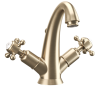 Crosswater Belgravia Crosshead Highneck Basin Monobloc-Brushed Brass