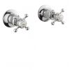 Crosswater Belgravia Crosshead Wall Stop Taps-Chrome