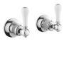 Crosswater Belgravia Lever Wall Stop Taps-Chrome