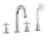 Crosswater Belgravia Crosshead Bath 4 Hole Set with Kit