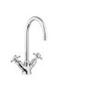 Crosswater  Cucina Belgravia Crosshead Two Handle Kitchen Mixer Chrome