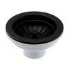 Just Taps Matt Black Basket Strainer Kitchen Sink Waste - 90mm