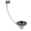 Just Taps Brushed Black Basket Strainer Kitchen Sink Waste, Square Overflow Pipework & Cover Overflow