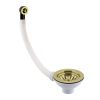 Just Taps Basket Strainer Waste Round Overflow Brushed Brass