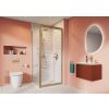 Crosswater Shower Enclosures Clear 6 Quadrant Single Door  1000x800mm Brushed Brass