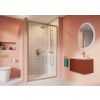 Clear 6 Shower Enclosures  Single Sliding Door Brushed Brass 1100mm