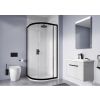 Crosswater Clear 6 Quadrant Single Door 1200x900mm Matt Black