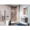 Crosswater Shower Enclosures Clear 6 Single Sliding Door Silver 1700mm