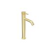 Saneux COS tall basin mixer with knurled handle - Brushed Brass