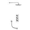 Just Taps Round Thermostat with Extractable Hand Shower and Bath Filler