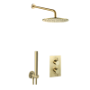 Just Taps Vos Shower Combination 2 Outlet Brushed Brass