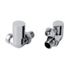 Just Taps Chrome Radiator Brass Angle Valve