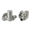 Just Taps VOS Brushed  Stainless Steel Corner Radiator Valve