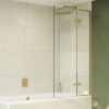 Crosswater Optix 10 Single with Inline Panel Bathscreen Brushed Brass