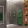 Crosswater Optix 10 Polished Stainless Steel Single Sliding Shower Door