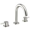 Crosswater MPRO 3 Hole Basin Mixer Tap - Brushed Stainless Steel