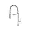 Gessi Oxygen Hi-Tech side lever monobloc mixer with detachable swivel spring spout