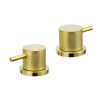 Just Taps Vos Designer Handle Deck Mounted Panel Valves-Brushed Brass