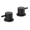 Just Taps VOS Round Designer Handle Deck Mounted Panel Valves-Matt Black