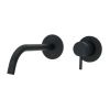 Just Taps Vos Wall Mounted Single Lever Basin Mixer Tap with Slim Spout 150mm-Matt Black