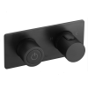 Just Taps Evo Thermostatic concealed push button 2 outlet shower valve Matt Black