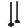Just Taps Matt Black Set of Pipe and Flanges for Radiators Valves 