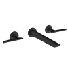 Crosswater Matt Black Foile Basin 3H Set Wall Mounted