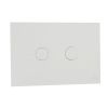 Just Tap Matt White Metal Pneumatic Flush Plate