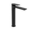 Crosswater Fuse Matt Black Tall Basin Monobloc With Clicker Waste