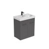 Saneux AUSTEN 72cm 2 door floor standing unit -Matt Iron Grey