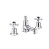 Just Taps Grosvenor Black Cross 3 Hole Deck Mounted Bath Filler