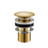 Just Taps Grosvenor Cross Antique Brass Edition clack basin waste, unslotted