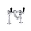 Just Taps Grosvenor Black Lever Deck Mounted Bath Filler