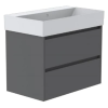GSI Kube X 80 x 47 2 Drawer Vanity Unit