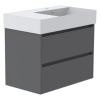 GSI Kube X 80 x 47 2 Drawer Vanity Unit Left Hand Ledge