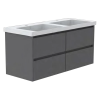 GSI Norm 125 x 50 4 Drawer Vanity Unit