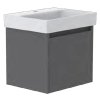 GSI Nubes 50 x 40 1 Drawer Vanity Unit