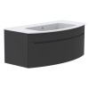 GSI Pura Curved 102 x 49 1 Drawer Vanity Unit