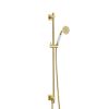 Just Taps Grosvenor Slide Rail Kit, Single Function Handset, Hose Brushed Brass
