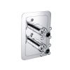 Just Taps Grosvenor Black, Cross Thermostatic Concealed1 Outlet Shower Valve, Vertical