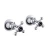 Just Taps Grosvenor Black Cross Wall Valves 1/2