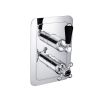 Just Taps Grosvenor Black Lever Thermostatic Concealed 1 Outlet Shower Valve, Vertical