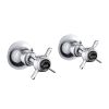 Just Taps Grosvenor Black, Pinch Wall Valves 1/2