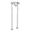Just Taps Grosvenor Cross Black Edition Cross Deck Mounted Bath Filler
