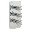 Just Taps Grosvenor Cross Thermostatic Concealed 3 Outlet Shower Valve, Vertical