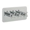 Just Taps Grosvenor Cross Thermostatic Concealed 3 Outlet Shower Valve, Horizontal