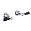 Just Taps Grosvenor Lever Black Wall Valves 1/2